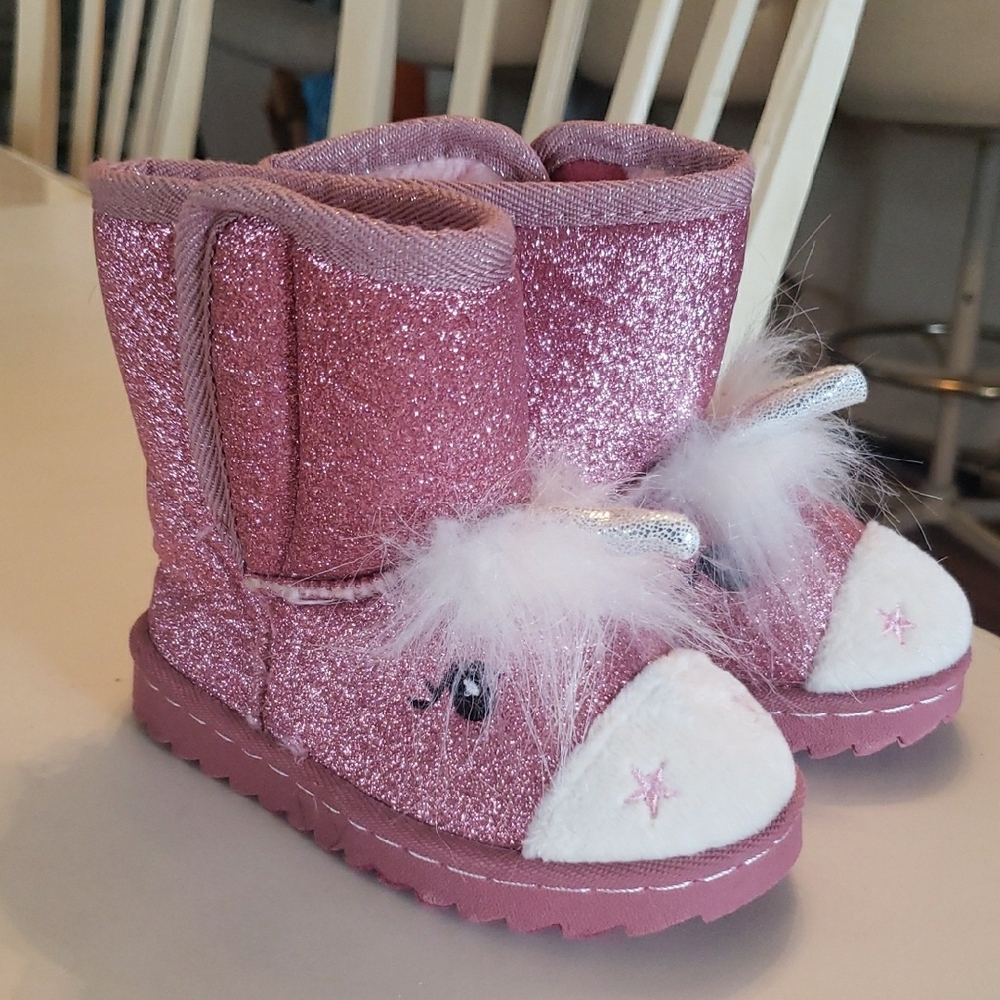 Sparkly Pink Unicorn Boots